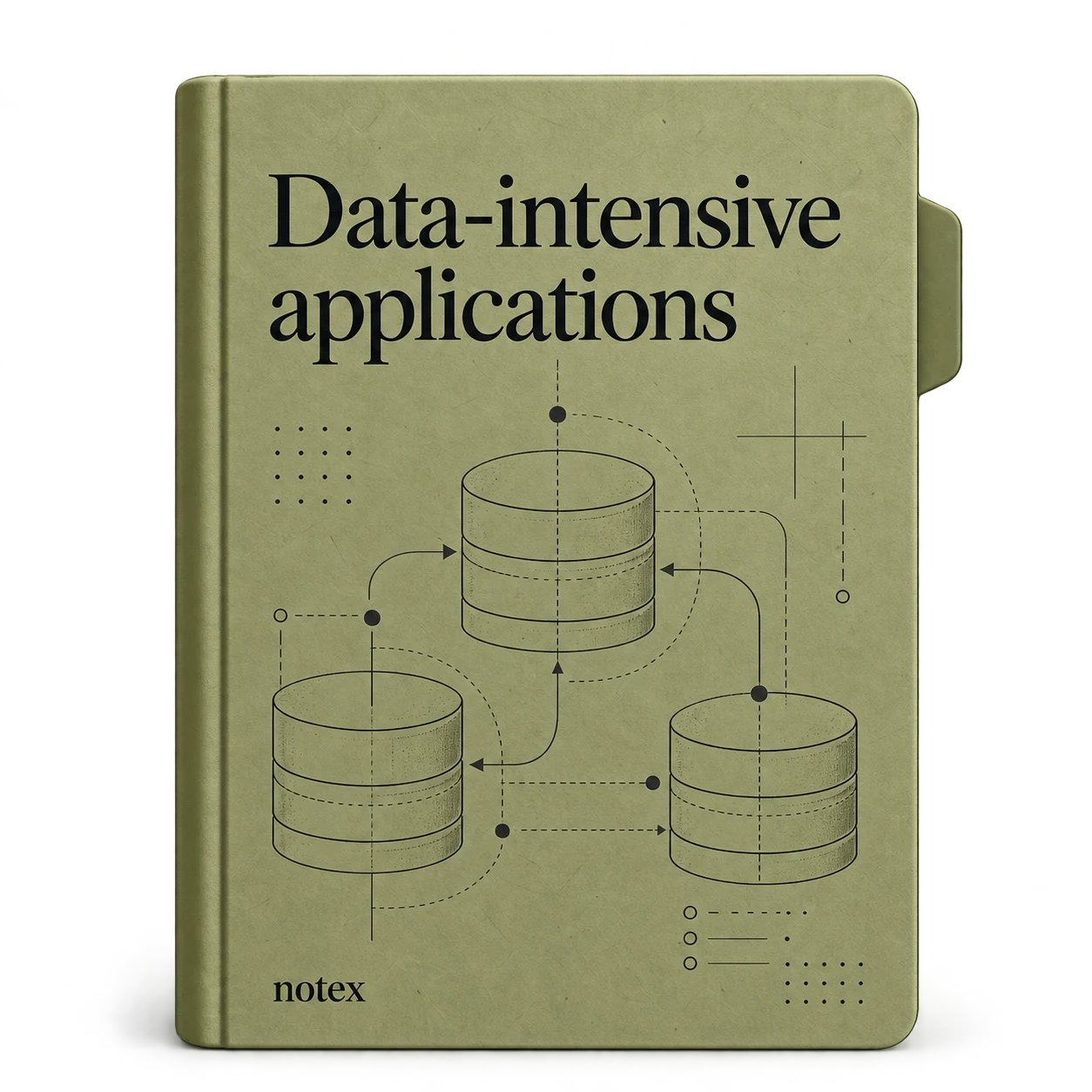 Data-intensive applications textured notebook cover