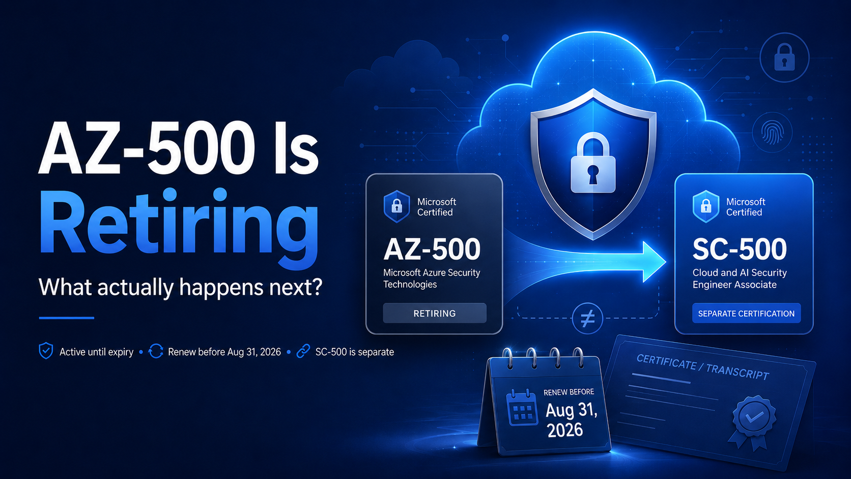 Azure security certification transition from AZ-500 to SC-500