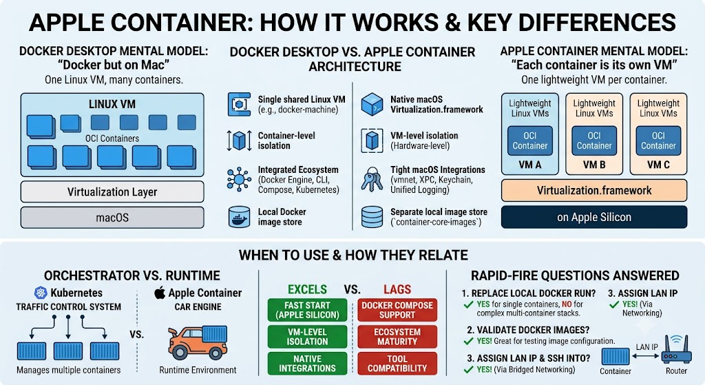 Apple Containers vs Docker Desktop Architecture